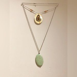 Double Layer Magnesite Statement Necklace